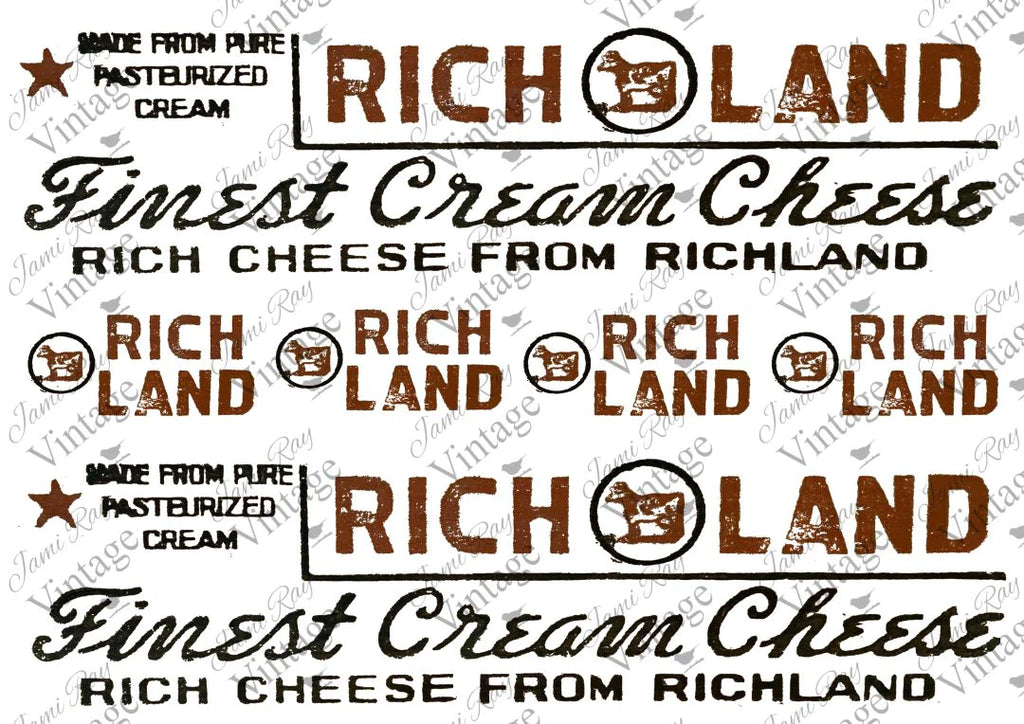 JRV Rice Paper Sheet Rich Land Label