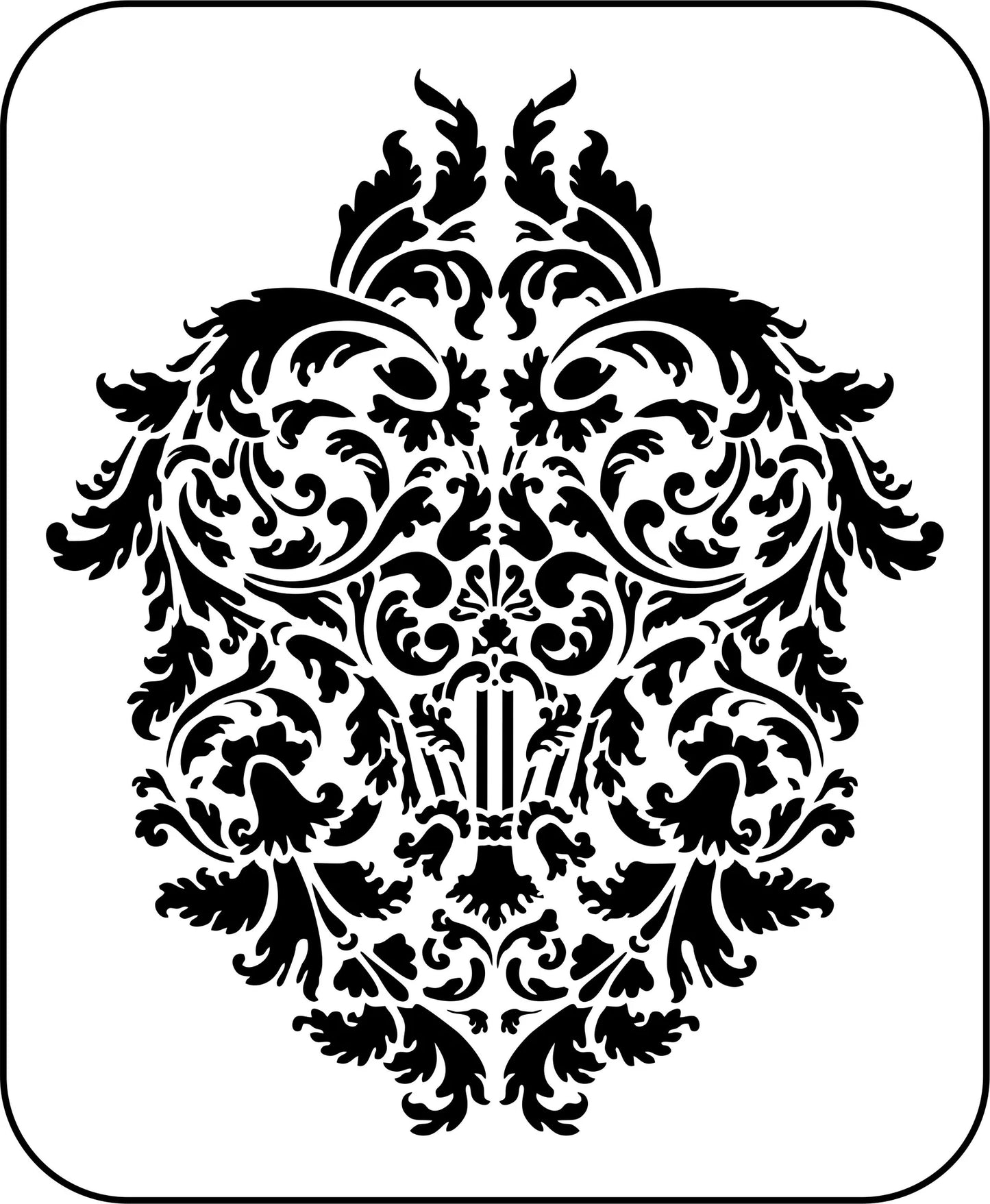 Reusable Stencil - Musical Damask