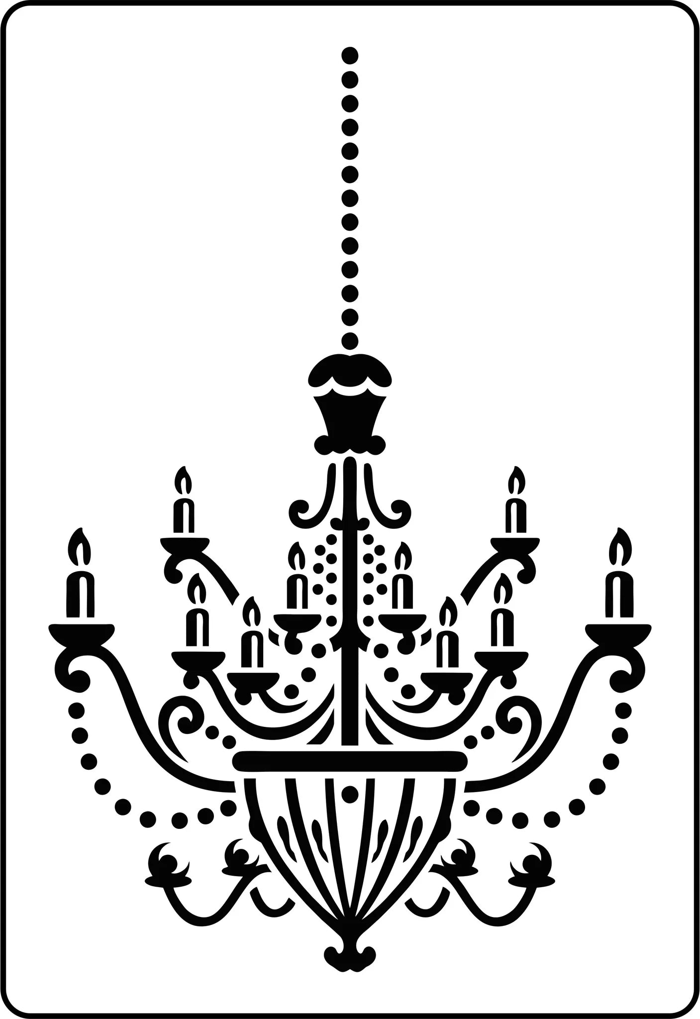 Reusable Stencil 15 mils thick, French Chandelier