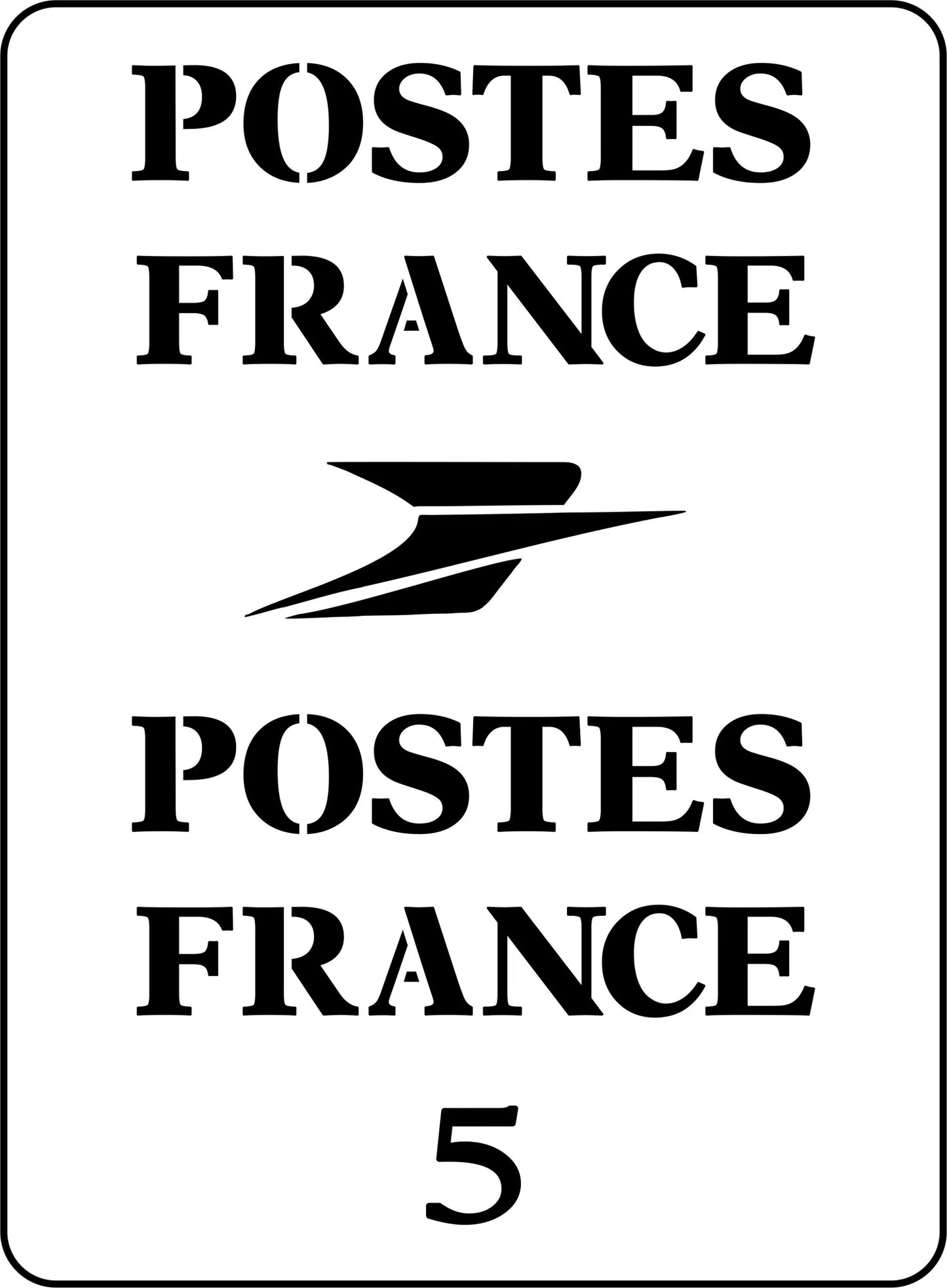 Reusable Stencil, 15mil thick, French Postage Stamp, 5 cents