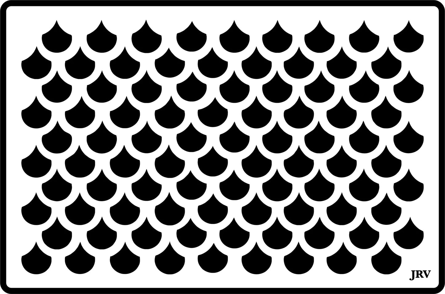 Mermaid Scales - Reusable Stencil, 15mils thick, great for backgrounds