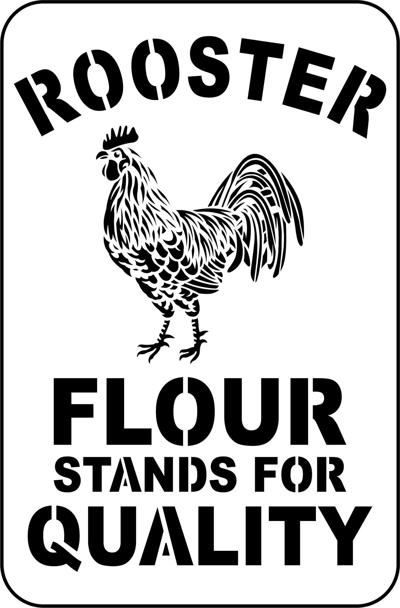 Reusable Stencil - Rooster Flour
