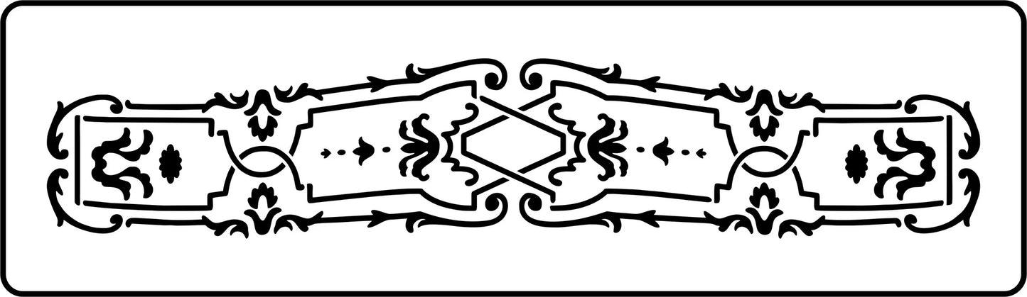 Reusable Stencil, 15mils thick, Scroll Panel