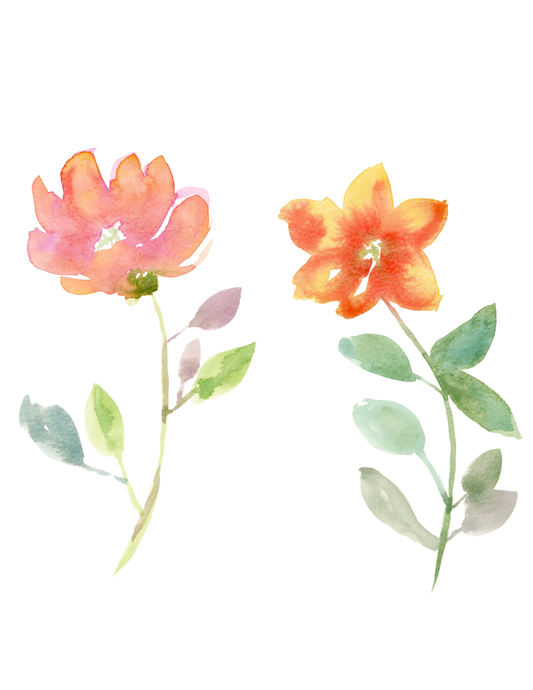 Blooms In Watercolor - The Printable Collection by Morning Dewdrops