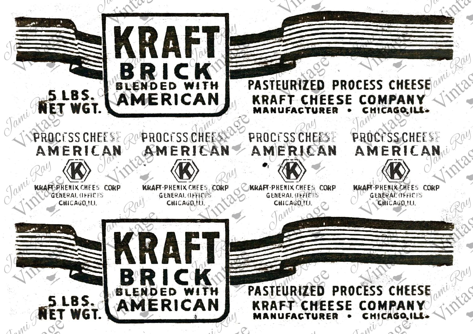 JV Rice Paper Sheet Kraft Cheese Label