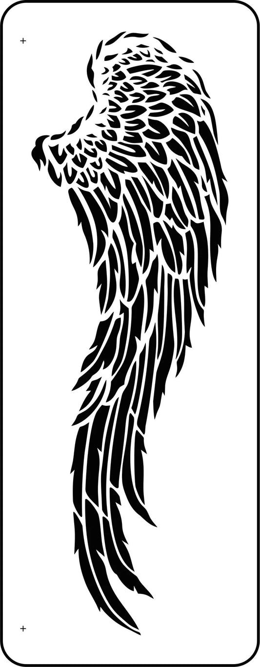 Reusable Stencil, 15mil thick, Under His Wings - Very Large Angel Wing