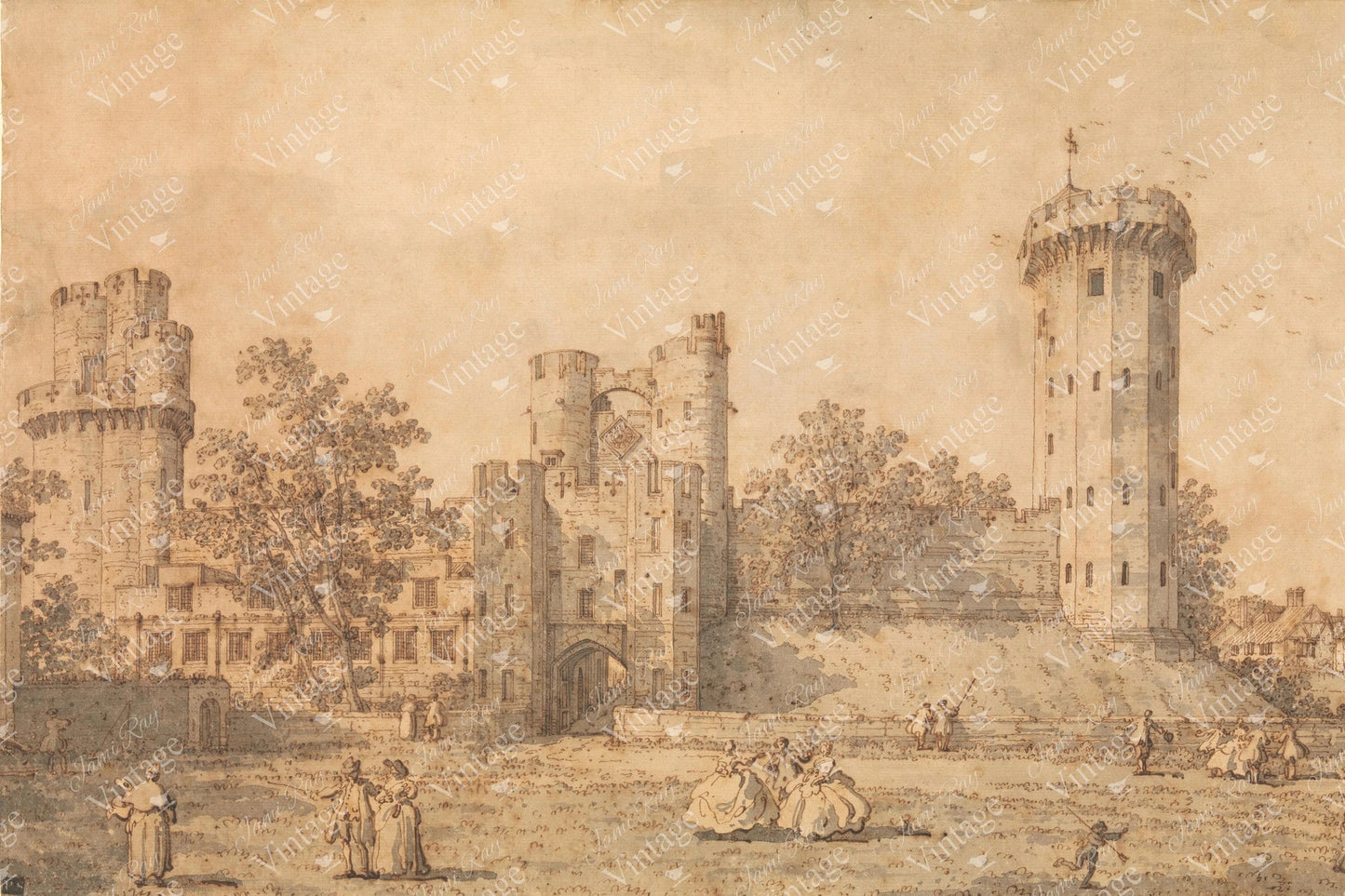 Warwick Castle | JRV Decoupage Paper