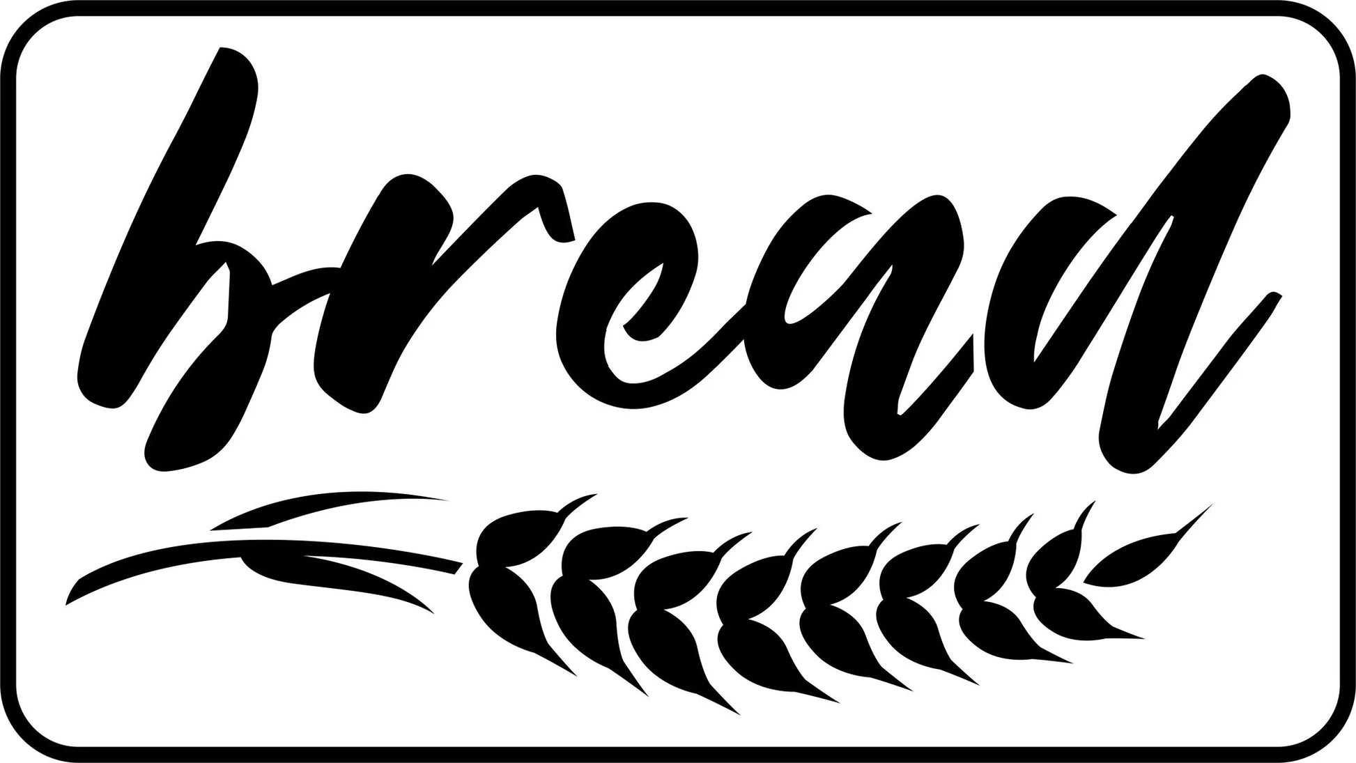 Reusable Stencil - "Bread" with leave vine underneath