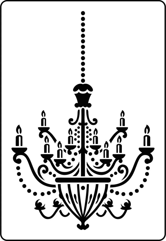 Reusable Stencil 15 mils thick, French Chandelier