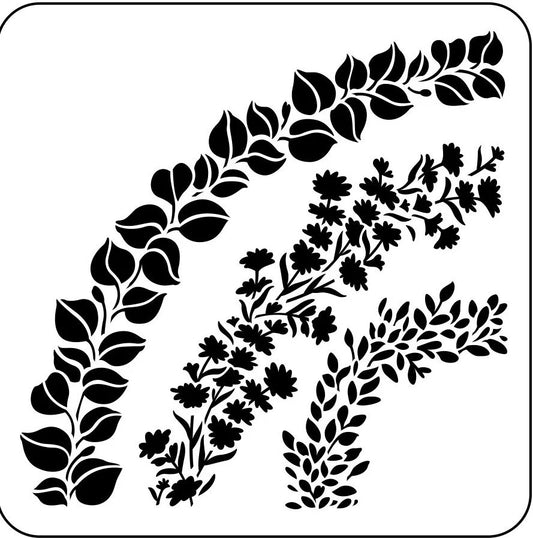 Reusable Stencil - Wreath Maker - 3 partial wreaths to make own wreath up to 20 inches