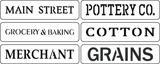 Main Street Word Pack | JRV Stencils