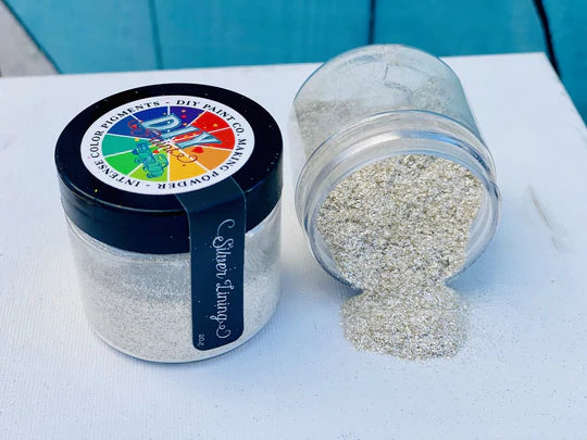 DIY Paint Making Powders-Mica Powders Silvery Lining