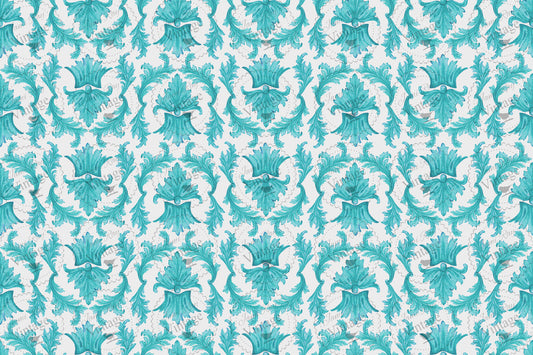 Teal Damask