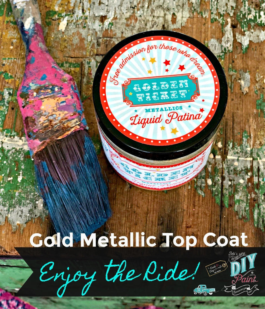 DIY Paint Gold Liquid Patina - Antiquing Patina